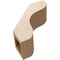 Ekena Millwork 5-inch W x 12-inch D x 12-inch H Stanfield Rough Cedar Woodgrain TimberThane Knee Brace, Primed BRCUR05X12X12STARCPR - alternate 2